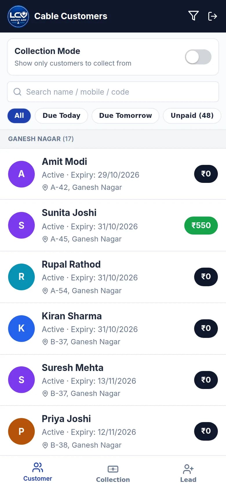Collection agent app
